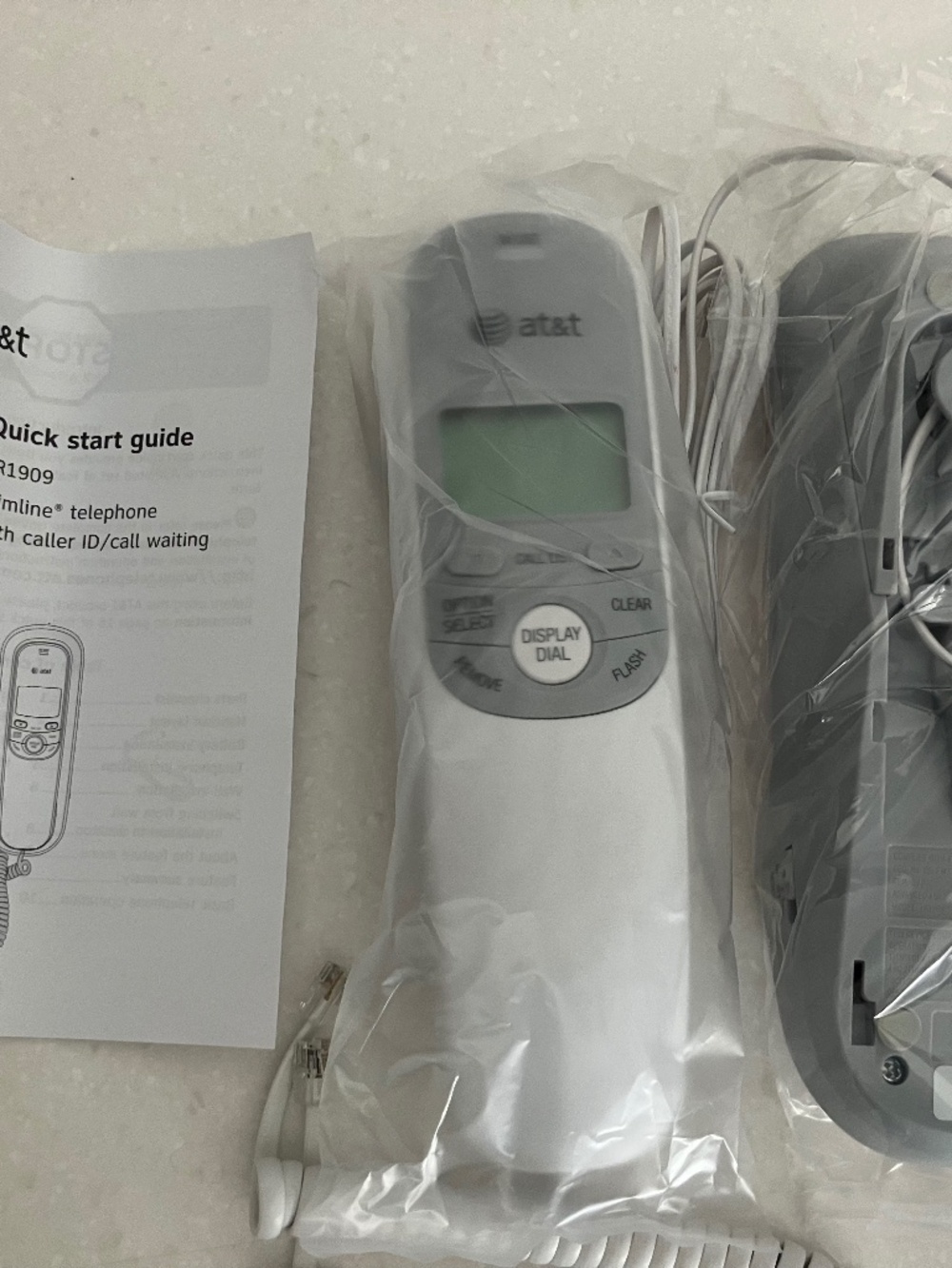 New in Box - AT+T Trimline Telephone w/ caller ID #TR1909 - Picture 2 of 5